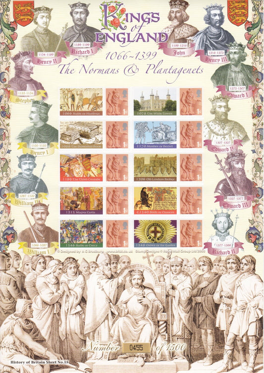 GB 2008 - Kings of England Smilers Sheet - Ref: BC-130 MNH