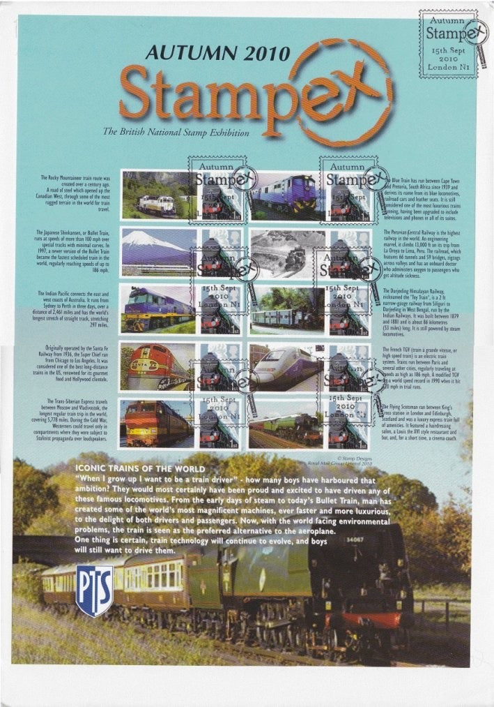 STAMPEX A4 Smilers stamp sheet FDCs - Multiple Choice from Dropdown Menu