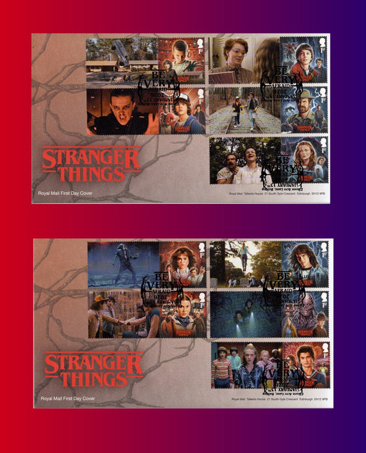 GB 2026 - Stranger Things  - Smilers/ Collector  Sheet FDC's (2) - GS183/LS181
