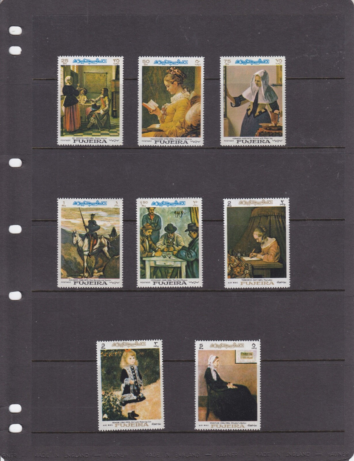 Fujeira 1967 -  Famous Paintings - Perforated set - MNH