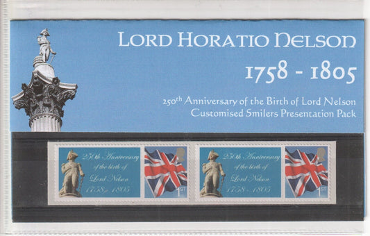 GB 2008 - 250th Anniversary of Birth of Lord Nelson - Smilers Presentation Pack