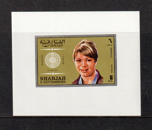 Sharjah 1969 -  Famous Personalities - Deluxe S/S - Mi-538 - Imperf - MNH