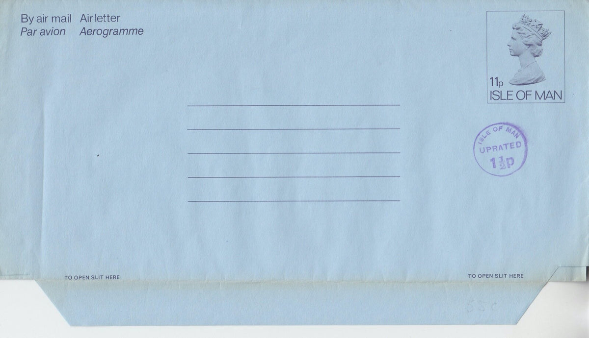 Isle of Man 1979 - Large Format Aerogramme/Airletter - H&G F15