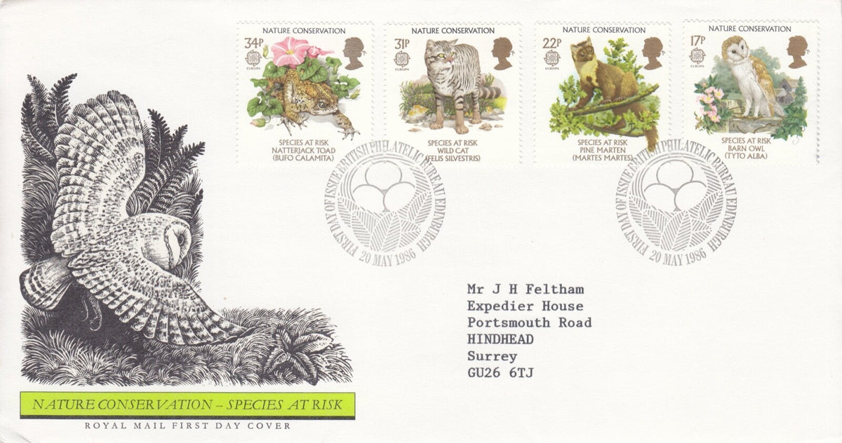 GB 1986 - Nature Conservation, Species at Risk  - Royal Mail FDC
