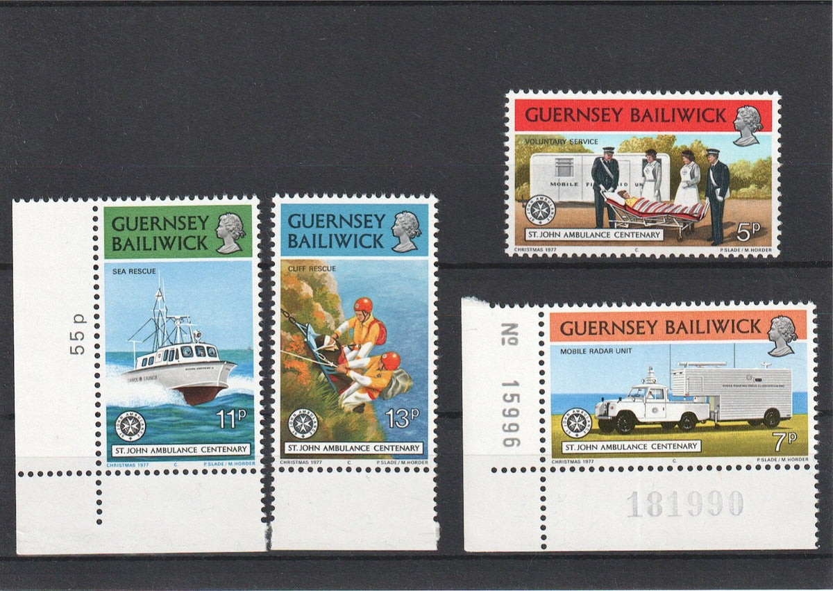 Guernsey 1977 - Christmas St Johns Ambulance Centenary - MNH Set - SG 157-160