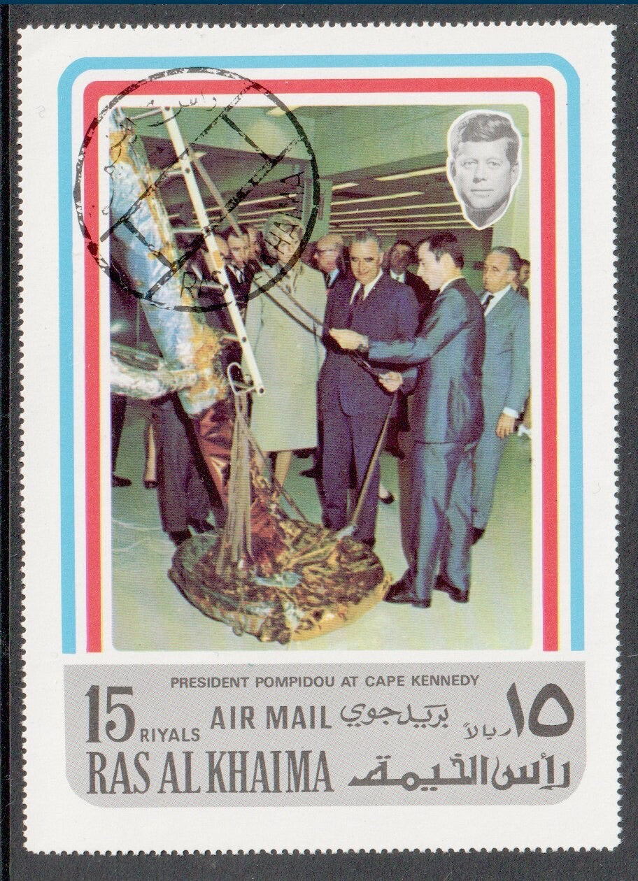 1972  Ras Al Khaima - Visit of Pompidou to USA  - Mi 766A-768A - Perf. - CTO