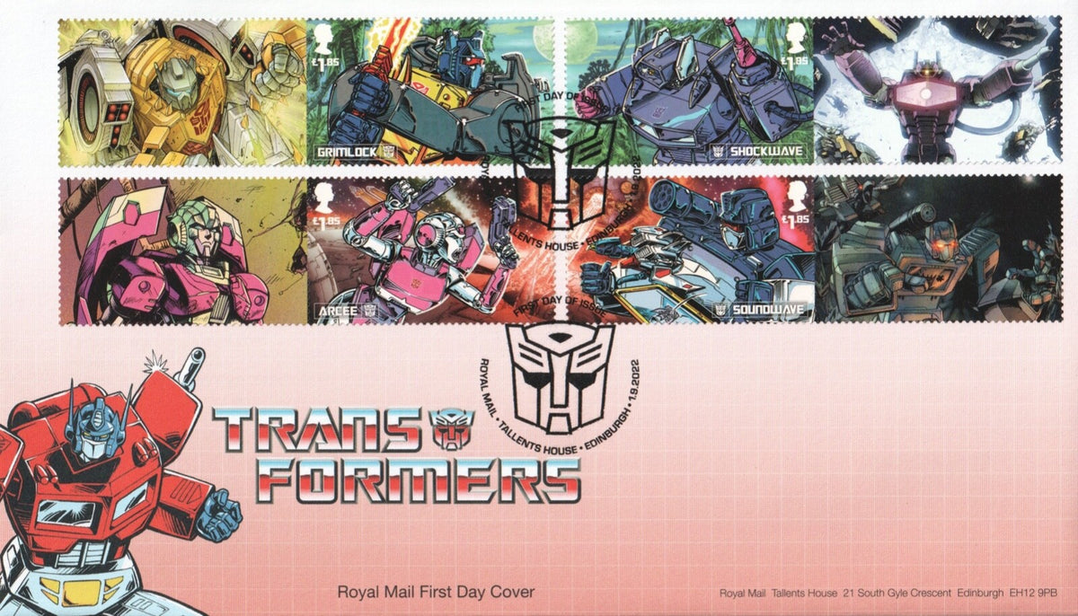 GB 2022  Transformers -  Smilers / Collectors Sheet - FDC (2) GS-145/LS-143