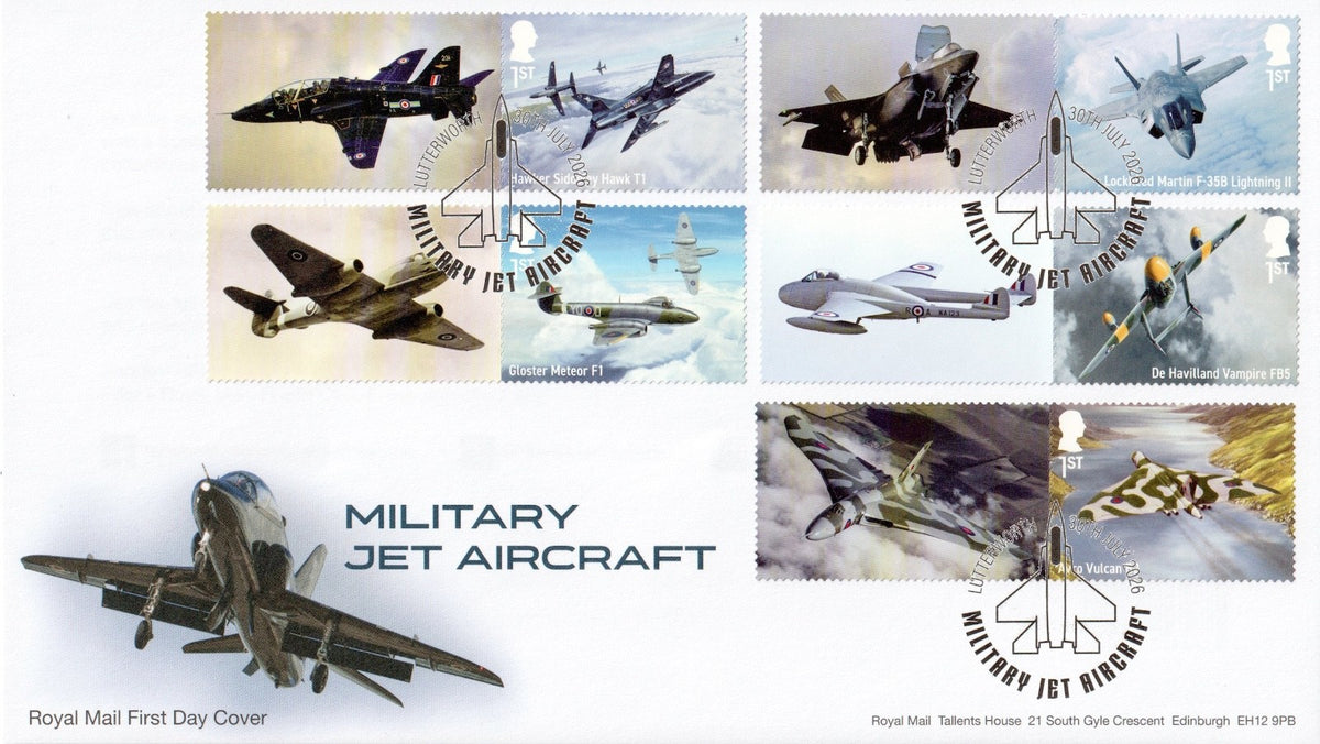 GB 2026 - Military Jet Aircraft - Smilers/Collector  Sheet - FDC (2) - GS190