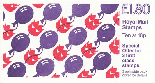 GB 1988 - Children's Parties - Folded Stamp Booklet - SG-FU8a