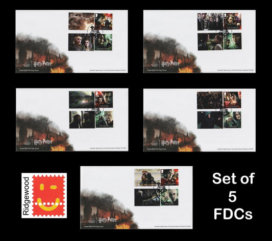 GB 2023 - New Harry Potter Collector / Smilers Sheet First Day Covers (5)