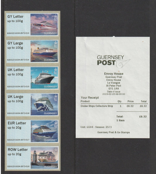 2023 Guernsey - Post & Go - Visiting Cruise Ships - B2GG23 GG04