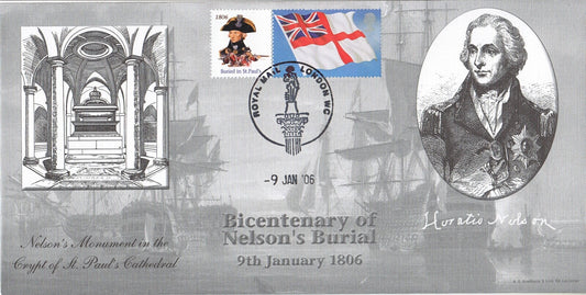 2006 - Bi-Centenary of Nelson's Burial - Bradbury Limited Edition Smilers Cover