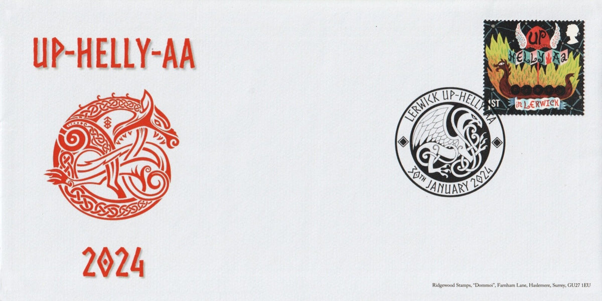 2024 Up-Helly-Aa :  Curious Customs special hand-stamp cover 30-01-24
