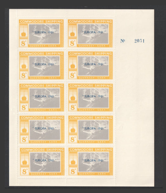 Guernsey-Sark Commodore Shipping 8d Europa 1961  sheet - MNH (Rosen SR.24)