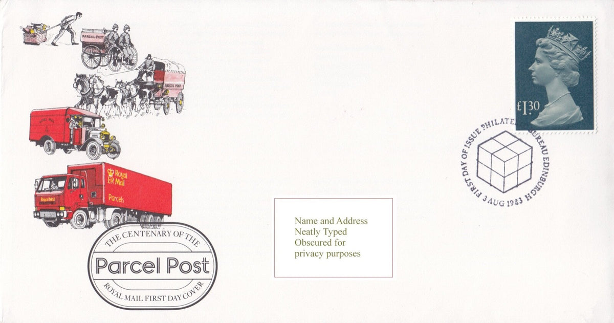 GB 1983 - Centenary of Parcel Post - Special Hand-stamp - Royal Mail FDC