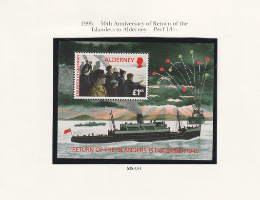 Alderney 1995 - 50th Anniversary Of Return Of Islanders To Alderney - MNH