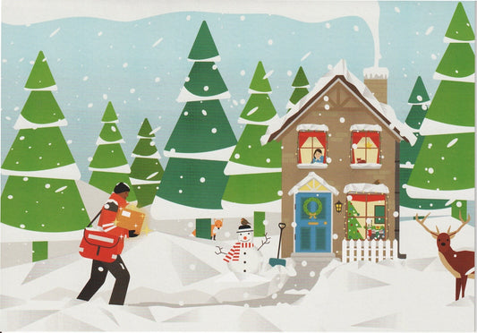 GB - Royal Mail 2015 Staff Christmas Card with 50 x 1st Xmas - Matrix Intact