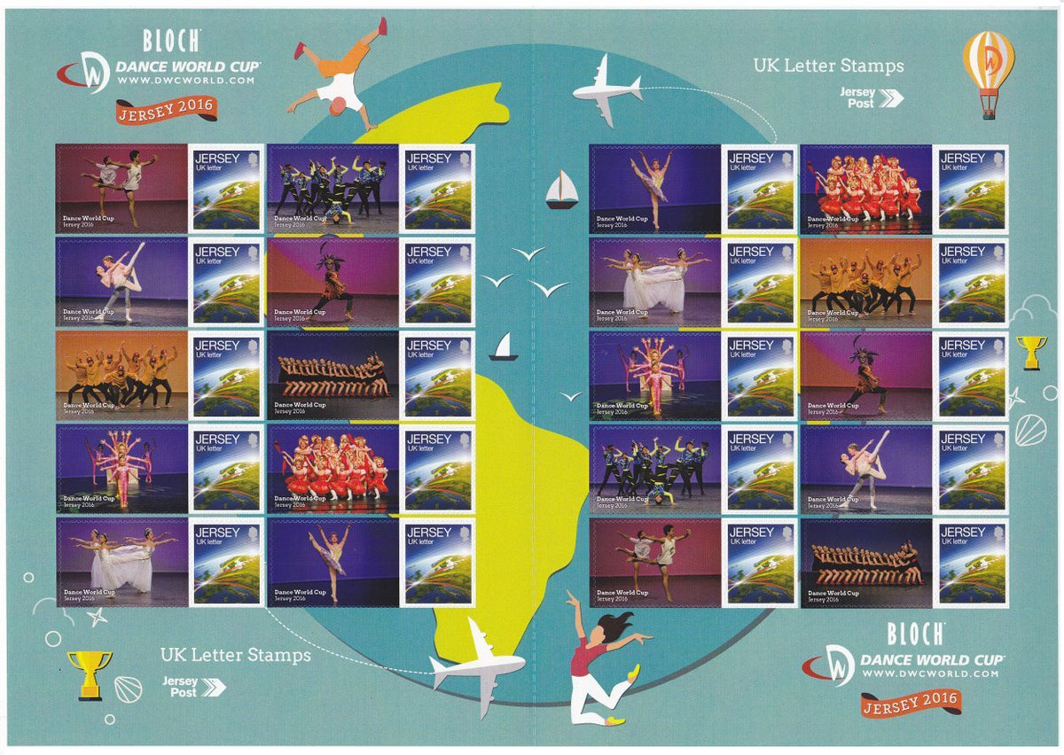 Jersey 2016 - The Bloch Dance World Cup - Commemorative Stamp Sheet JCS-033