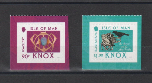 2025 IoM Archibald Knox: Order & Beauty, self adhesive stamps ex-Booklets MNH
