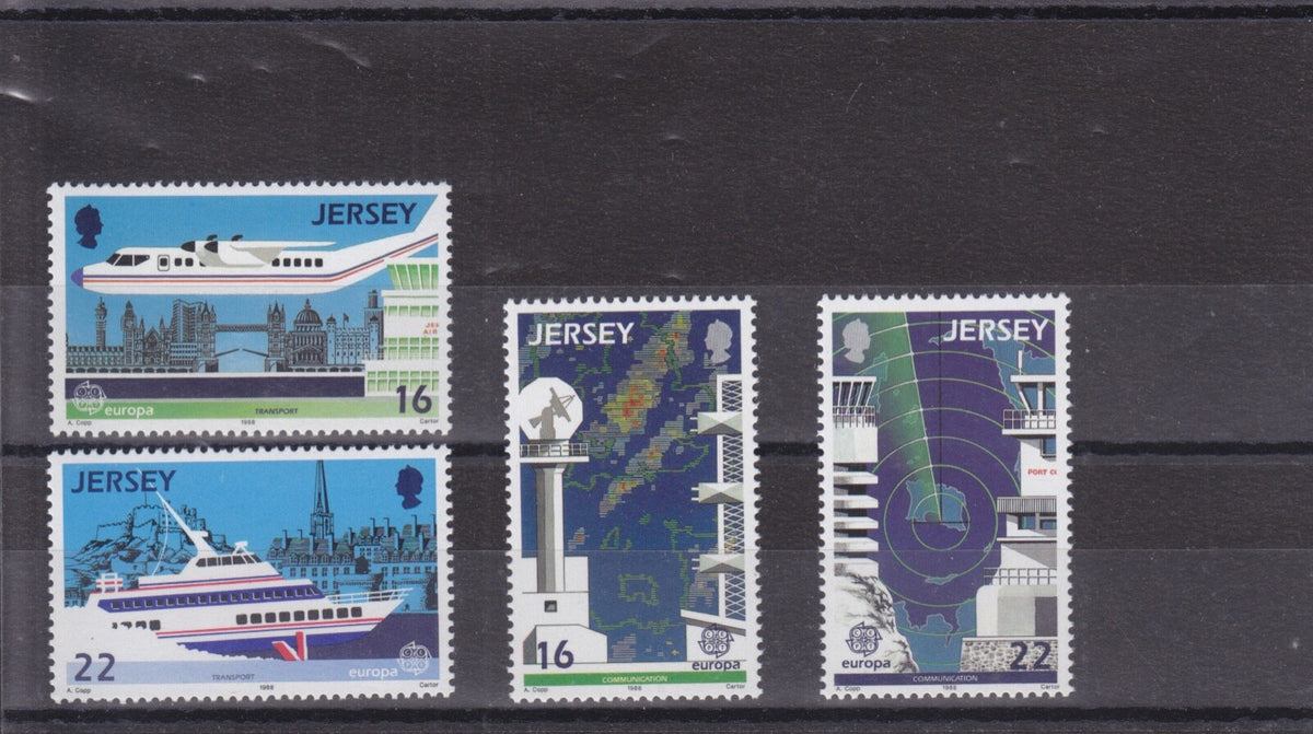 Jersey 1988 - Europa : Transport and Communications - SG 443-446 MNH