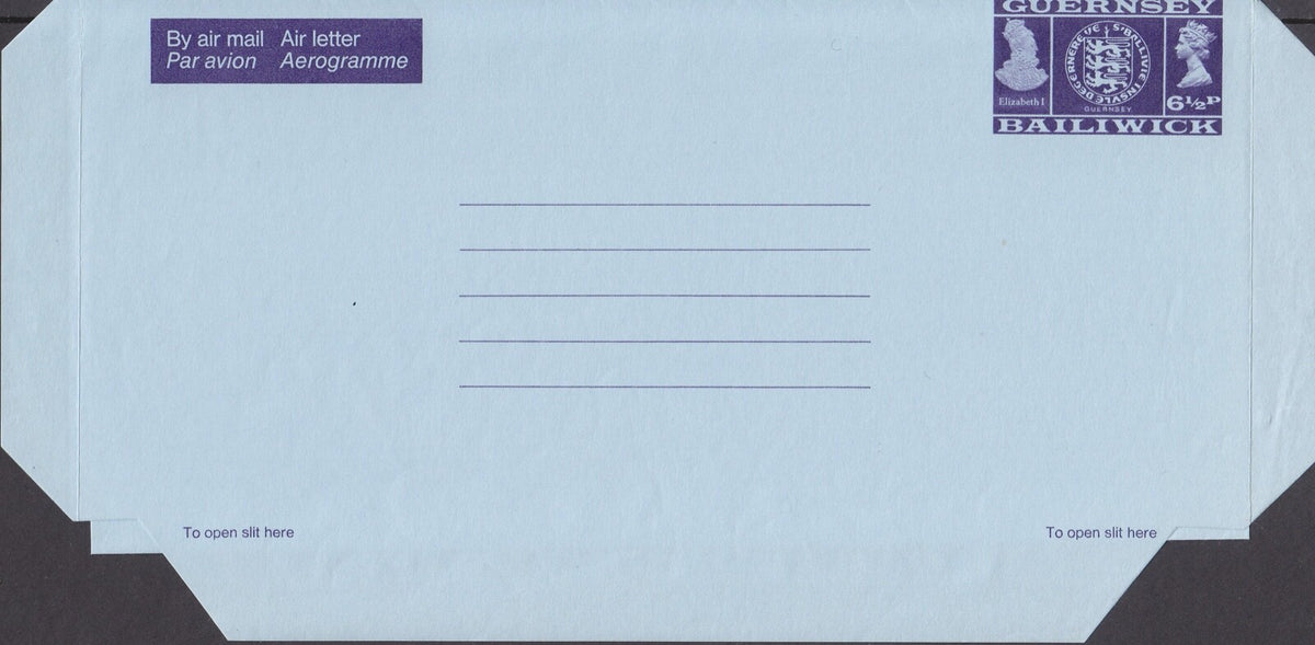 Guernsey 1973 - Large Format Aerogramme/Airletter - H&G F6