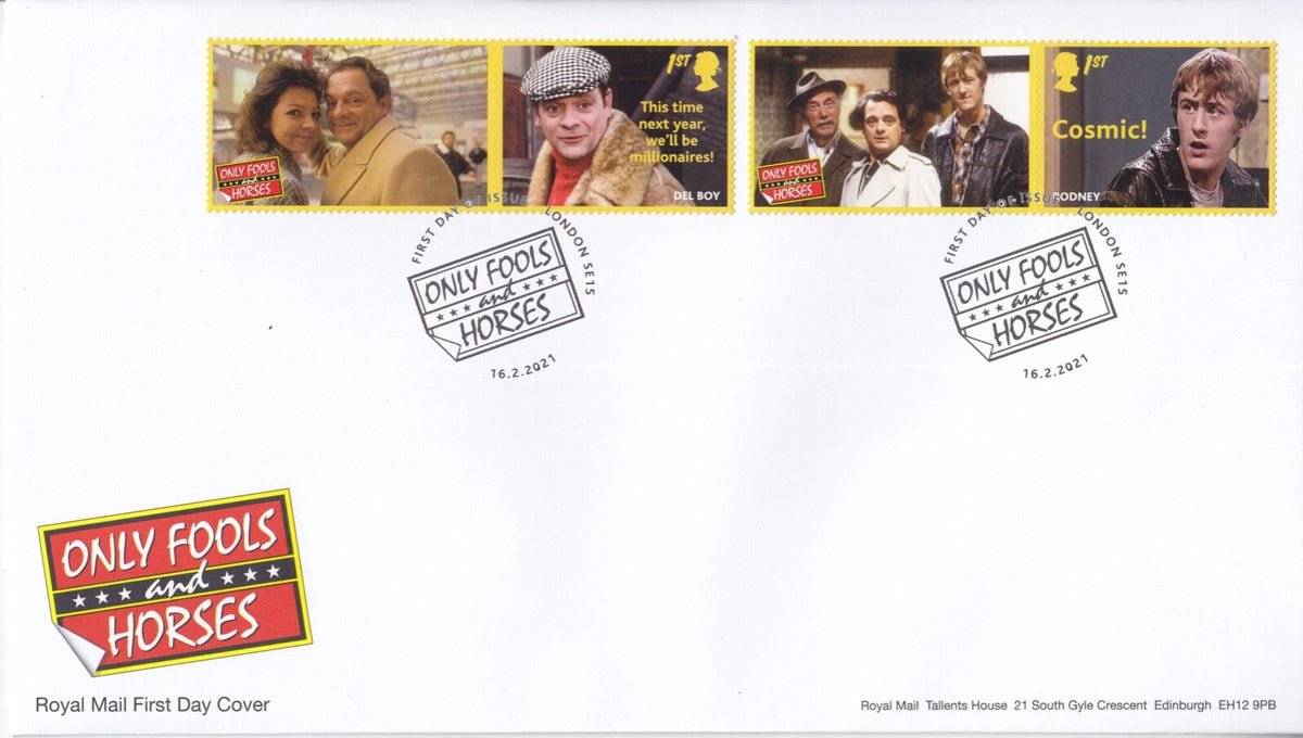 GB 2021 - Only Fools and Horses Smilers FDC - pair of stamps CTO