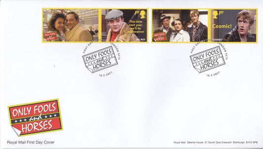 GB 2021 - Only Fools and Horses Smilers FDC - pair of stamps CTO