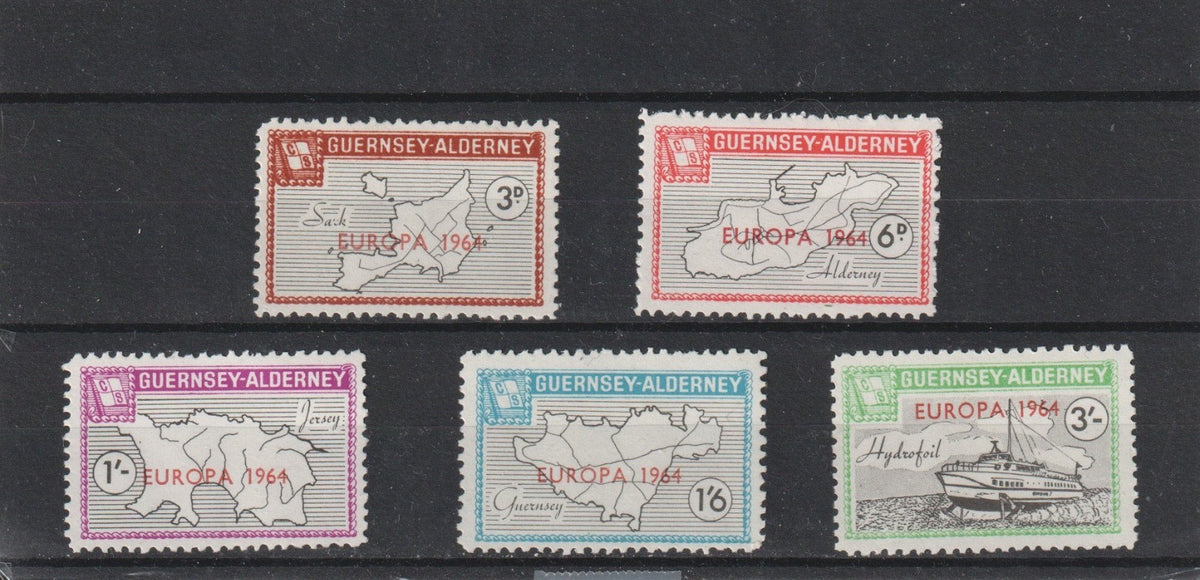 Guernsey-Alderney Commodore : Europa 1964 set  MNH